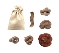 DAZZLUXE 6 piezas de heces simuladas, viene con 1 bolsa de almacenamiento, excrementos falsos, juguetes de excrementos, juguetes de excrementos, excrementos realistas, juguetes creativos e
