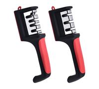 DAZZLUXE Afilador de Cuchillos Manual de 2 Piezas - Afilador de Cocina de 3 y 4 Niveles para Cuchillos de Mano