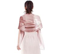 DAZZLUXE Bufanda de Moda para Mujer - Encaje Rosa para Bodas, Fiestas y Bailes (Color Pasta)