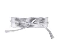 DAZZLUXE Cinturón de Plata Para Mujer - Ancho, de Cuero, Para Vestido, Elástico - Accesorios de Ropa - Länge 220 cm, Breite