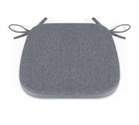 Dazzluxe Cojines para Sillas De Cocina con Lazos, Cojín De Asiento De Esponja De Alta Densidad Y Cojín para Silla De Comedor, Cojín De Asiento De Goma Antideslizante (Grey1, 6 Pack)