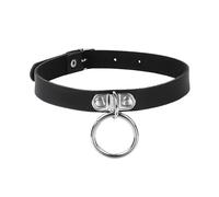 DAZZLUXE Collar gótico negro de piel sintética para mujer, 43 cm, color negro