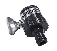 DAZZLUXE Conector para grifo, adaptador de manguera de jardín redondo, grifo negro para cocina, baño, inodoro