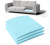Dazzluxe Juego De 3 Soporte De Cojín De Sofá De 50 x 50 x 5 cm, Soporte para Cojines De Sofá para Asientos Hundidos, Paneles De Espuma De Alta Densidad 40D para Reparar Hundimientos En Muebles, Azul