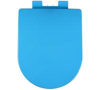 Dazzluxe Tapa De WC Universales En Forma De D, Silenciosos Sin Golpes con Tapa De Cierre Lento, Fáciles De Montar Y Limpiar, Duraderos Y Coloridos Asientos De Inodoro De Polipropileno,Azul