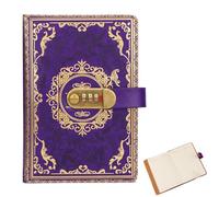 DAZZTIME Diario con Candado,Diario con Cerradura,Tapa Dura de Cuero PU,A5 con Candado,200 Páginas,Papel de 100 g/m²,organizador planificador para mujeres y hombres