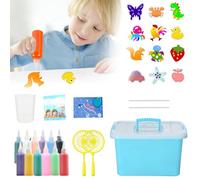 DAZZTIME Kids Aqua Gelz Set,Magic Water Elf 3D,12 Botellas de Gel de Color, 60 ML Cada una, 14 Formas, con Caja de Almacenamiento,Coloridos Juguetes de Criaturas Marinas para Niños Niñas.