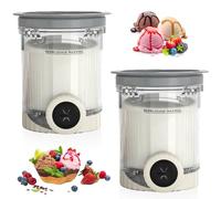 DAZZTIME Recipiente para Helados Ninja Creami,2 Piezas Accesorios para Máquina de Helado Serie NC700 NC701EU,Sin BPA,Apto para Lavavajillas