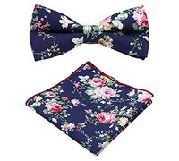 DB Dickie Bow Juego de pajarita de algodón con diseño floral azul