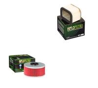 DB PARTS Kit de filtro de aire y filtro de aceite compatible con Yamaha XS400 RJ,RK 1982-1983