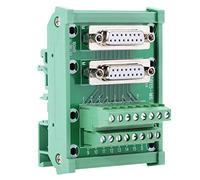 DB15-M6 conector de placa de bloque de terminales de módulo de interfaz de montaje en carril DIN de doble cabezal hembra