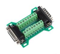 DB15MF-A - Adaptador de bloque de terminales, placa de conector macho a hembra sin soldadura para cableado de relé, diseño de doble extremo con correspondencia para proyectos e instalaciones