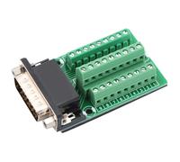 DB26 D-SUB 26 Pines Adaptador Macho a PCB Conector de Placa de ConexióN de MóDulo de SeñAles de Terminal con Alfombrilla Aislante