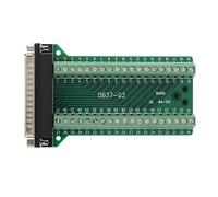 DB37 Breakout Connector Terminal Board, Straight PCB Breakout Adapter with Insulated Anti - Interference Pad, 37 - Pin Terminal Board for Communication Debugging, AC300V Rated, (HienaHajj)