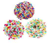 DBAILY Borlas Cinta,9m Pompones Flecos Pompón Trim Encaje Multicolor Para Manualidades De Coser Fiesta En Casa Decoraciones Para Fiestas Bolsa Sombrero Accesorios Correas