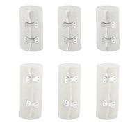 DBALL 6 Piezas Venda Elastica Blanca Venda Elastica Adhesiva Vendas Reutilizables Para Sujetar Partes Lesionadas Del Tobillo Brazo Pierna Pecho (4.5 x 7.5 cm/4.5 x 10 cm)