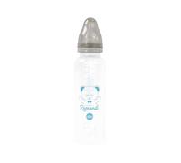 dBb Remond Biberon Regular Air 360 ml de polipropileno - Chupete anticólico de silicona - 3 caudales variables - 2ª edad, 4 meses + - Fabricación francesa - Gris