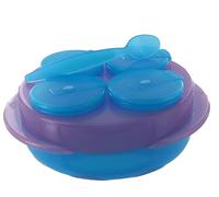 DBD Remond 210022 Babysnack - Set de 4 recipientes tamaño pequeño y cuchara, color morado/azul