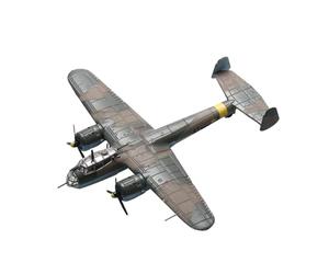 DBEIXIWEI 12 cm Diecast German Dornier Do 17Z Flying Pencil Modelo de avión 1/144 réplica de bombardero de la Segunda Guerra Mundial con soporte de exhibición