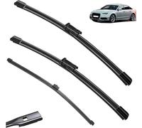 DBGZS Coche Escobilla Limpiaparabrisas para Auto Windscreen Wipers for Audi A6 C7 2011-2017 26in+21in+16in, Front Rear Wiper Arm Blade and Arm Set Windscreen Wipers-Wiper Blades Kit Replacement