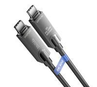 Dbilida Cable USB C de fibra óptica de 33 pies, 10 Gbps USB 3.2 Gen 2, compatible con 8K @60Hz, 4K @144Hz, PD 60W USB 3.1 Gen 2 Cable para Microsoft Azure/Logitech/AVER/Vaddio Webcam, Intel RealSense
