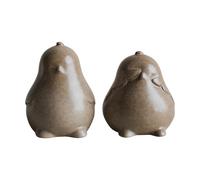 DBKD Decoración de Pascua Chubby chicken. pack de 2 Beige