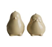DBKD Decoración de Pascua Chubby chicken. pack de 2 Shiny yellow
