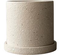 DBKD Maceta Ø13 cm con plato Grow Creme structure