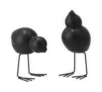 DBKD Set de 2 adornos de Pascua Swedish Birds DBKD Black