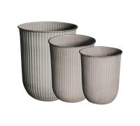DBKD Set de 3 macetas Out stripe Beige