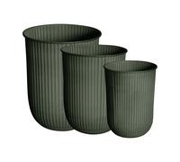 DBKD Set de 3 macetas Out stripe Green