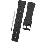 DBLACK Correa de reloj de resina CDS1 de 18 mm. Compatible con CASIO F-91W, F-91WG, F-91WM, F-94WA, F-93W, F-105W, F-106W, F-28W y otros modelos, negro, 18mm, Correa