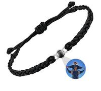 DBLXYAN Pulsera con imagen en el interior, pulsera personalizada con foto, pulseras de identificación para mujer, regalos conmemorativos para un ser querido, M, Plata Esterlina, Amazonita Cuarzo