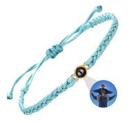 DBLXYAN Pulsera con imagen en el interior, pulsera personalizada con foto, pulseras de identificación para mujer, regalos conmemorativos para un ser querido, M, Plata Esterlina, Amazonita Cuarzo