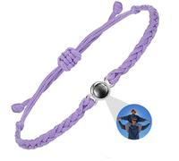 DBLXYAN Pulsera con imagen en el interior, pulsera personalizada con foto, pulseras de identificación para mujer, regalos conmemorativos para un ser querido, M, Plata Esterlina, Amazonita Cuarzo