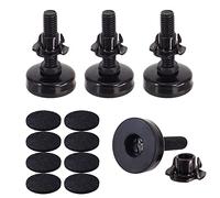 DBOO Patas ajustables para muebles, 4 paquetes de 3/8 pulgadas a 16 hilos, niveladores de muebles, patas de mesa resistentes para sofá, mesas, armarios, sillas, elevadores con kit de tuercas en T