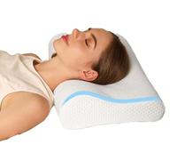 DBP Almohada Cervicales y Cuello, Almohada Cervical, Almohadas Cervicales para Dormir, Almohada Ergonómica y Vicoelástica, Funda Exterior Lavable con Cremallera mas Funda Interior