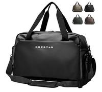 DBPBToU Borsa da Palestra Uomo Donna, Borsa da Viaggio di Capacità con Scomparto per Bagnato e Scomparto per Scarpe Gym Bag Espandibile Borsone Piscina Impermeabile (Negro)
