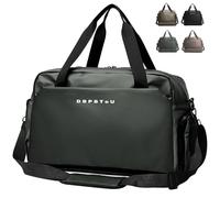 DBPBToU Borsa da Palestra Uomo Donna, Borsa da Viaggio di Capacità con Scomparto per Bagnato e Scomparto per Scarpe Gym Bag Espandibile Borsone Piscina Impermeabile (Verde Oscuro)