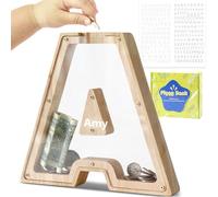 DBPBToU Hucha Niños Madera Huchas Transparente (A)
