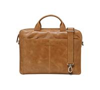 dbramante1928 - Bolso para portátil para hombre y mujer - Maletín con correa de hombro desmontable y ajustable - Hecho de piel auténtica de grano completo, marrón, 15 inch