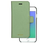 Dbramante1928 - Funda de Piel para Apple iPhone 8/7/6S [Modelo: New York I Saffiano de Piel I 2 in1 Función I Tarjetero I de Color Verde] - nyi8o lgr5165