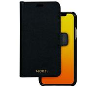 Dbramante1928 - Funda de Piel para Apple iPhone XR [Modelo: New York I Saffiano de Piel I 2 in1 Función I Tarjetero I Negro] - nyxen ibl5172