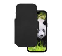 Dbramante1928 Lynge Funda con Tapa para iPhone, Compatible con MagSafe, Cuero de Grano Entero, Negro