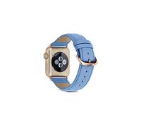 dbramante1928 Madrid- Correa de Piel auténtica Saffiano para Apple Watch 38/40 mm-Color Forever Blue Unisex Adulto, 30