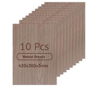 DBREAKS 10PCS Hojas de Madera Contrachapada de Nogal 3mm, 420x300x3mm Tableros de Madera, Tablero de Madera a Medida, Contrachapado Maderas para Bricolaje