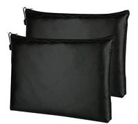 DBREAKS 2 Piezas Bolsa de Documento Impermeable a prueba 29 x 20 cm, Bolsa de Documento Ignífuga y Impermeable, Negro Bolsa Ignifuga Dinero, bolsa de almacenamiento de seguridad ignífuga