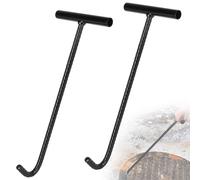 DBREAKS 2pcs Gancho De Tapa De Alcantarilla, 60cm Tapa de Alcantarilla Gancho, Elevador de Tapas de Alcantarilla Elevador de Tapas de Pozos