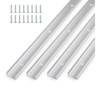 DBREAKS 2Pcs T-Slot Track, Guía en T de Aluminio de Sierra Mesa 400mm, Circular T Track Riel, T Track, Carril en T con Tornillos para Tabla de Enrutador