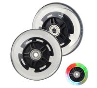 DBREAKS 2x Ruedas Luminosas para Scooter 100mm, Stunt Scooter Ruedas, Negro | Ruedas Luminosas LED para Patinete de Acrobacias, con Rodamientos ABEC-9, Dureza 88A, para Todo Tipo de Scooters